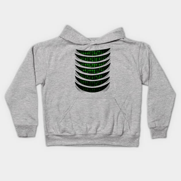 Binary Code Inside Kids Hoodie by Hacktees